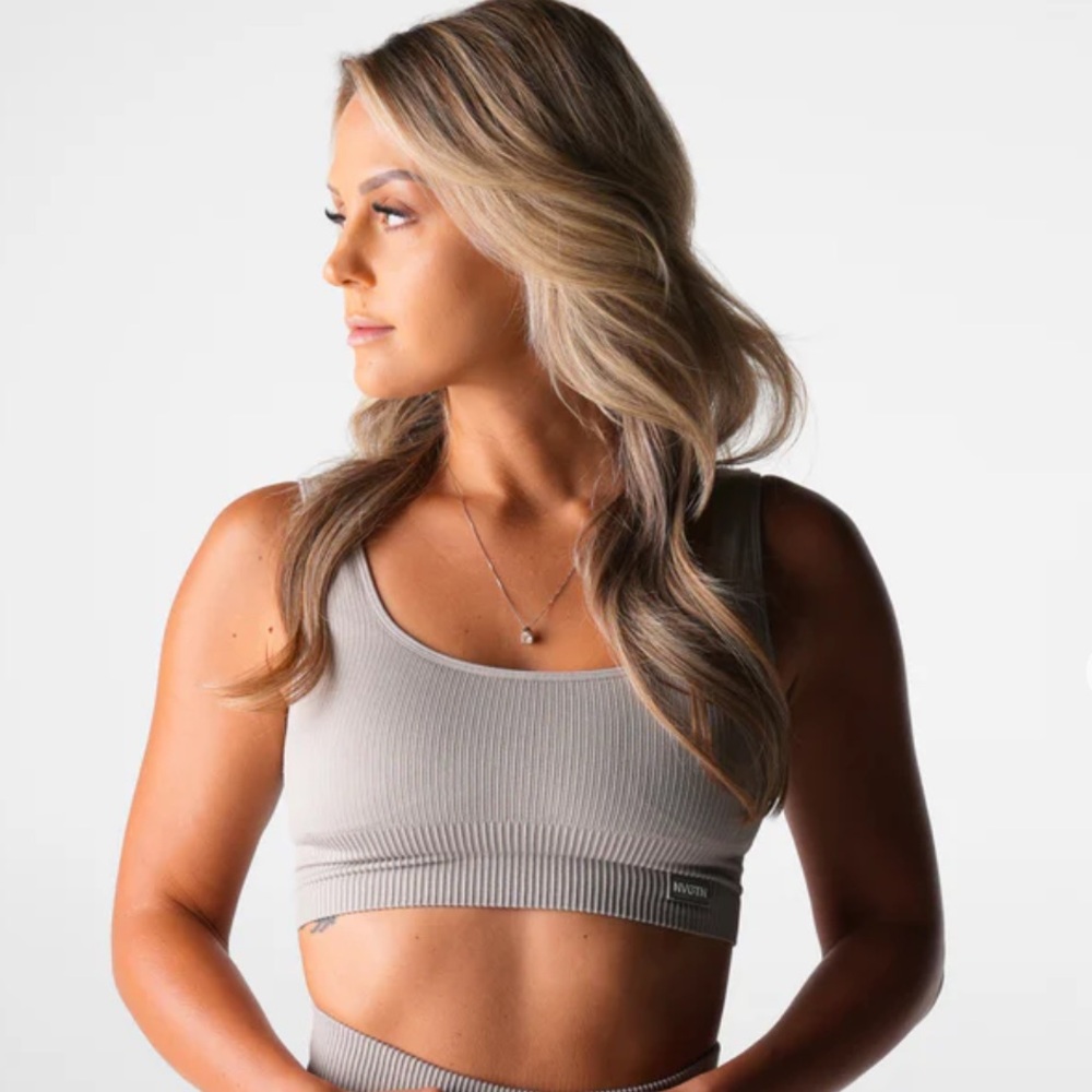 NVGTN Driftwood Harmony Ribbed Sports Bra